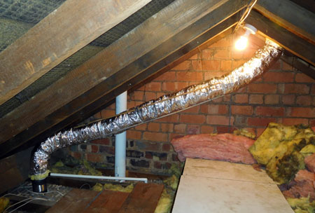 Ventilation system loft view